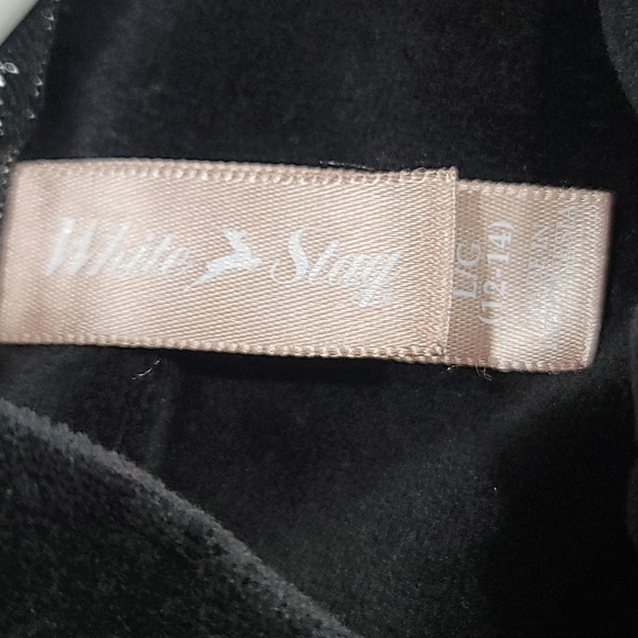 White Stag Velour Zip Up Jacket Women Sz L Black Funnel Neck Y2K Active Cozygoth - Picture 7 of 9